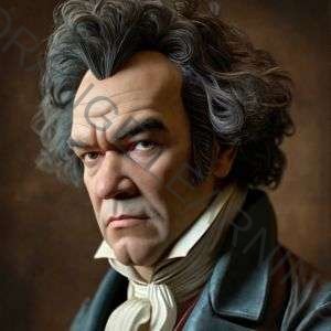 Ludwig van Beethoven (imagen generada con IA)