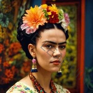 Frida Kahlo (imagen generada con IA)