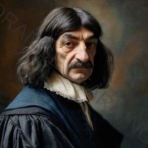 René Descartes (imagen generada con IA)